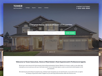 Real Estate Website agent buy estate home property real realty ui website