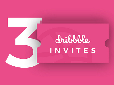 3 Dribble Invites dribbble invite