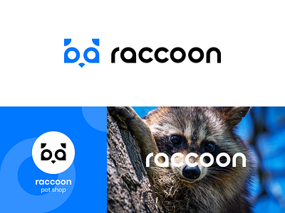 Raccoon logo antipslava brand identity branding brandmark colorful creative graphic design lettermark logo logomark minimal pet shop pet shop logo raccoon raccoon logo typographic logo typography vector graphics лого логотип