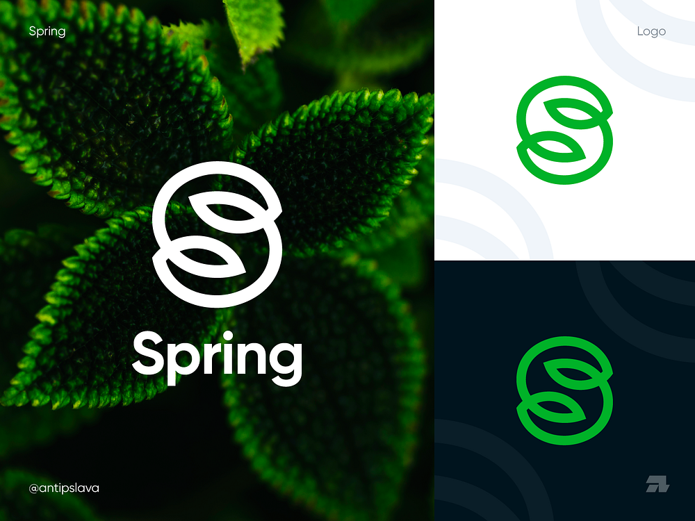 Spring logo by Slava Antipov on Dribbble