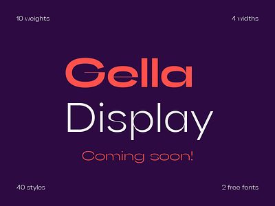 Gella Display — Coming soon! antipslava creative cyrillic display font extended font font font design font family free font gella display graphic design grotesque high contrast sans sans serif type design type family typeface typography wide font