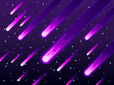 Meteors art blackorbitart colorful creative galaxy graphics design illustration meteor minimalism pink purple space vector vector graphics