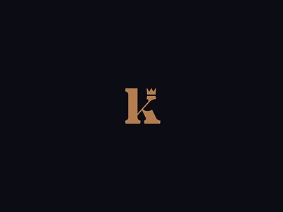 K logo blackorbitart branding creative graphics design king logo minimalism typography vector graphics