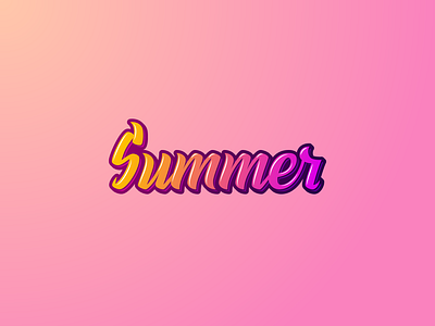 Summer lettering