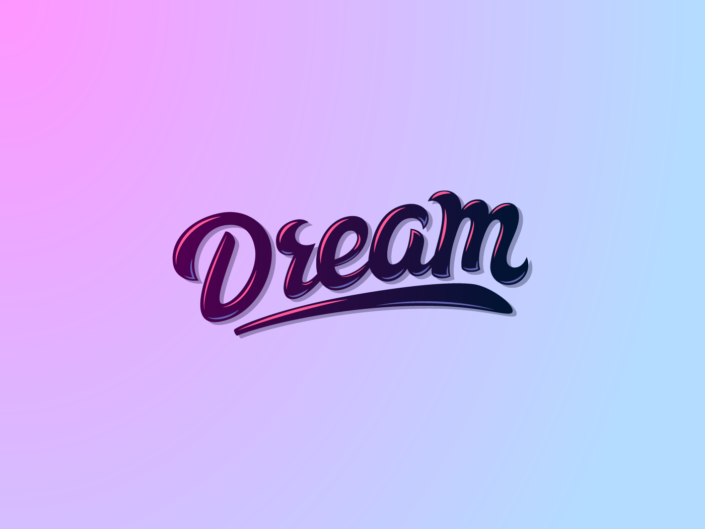 Dream lettering by Slava Antipov on Dribbble