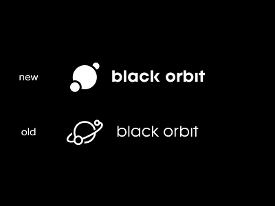 black orbit redesign black and white blackorbitart branding creative graphics design logo minimalism redesign typography vector graphics