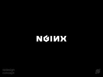 Nginx redesign concept black and white blackorbitart branding creative font geometric graphics design logo logotype minimalism nginx redesign redesign concept typography vector vector graphics