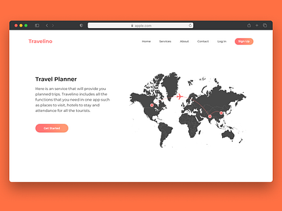 Travel Planner App adobe xd colors figma flat homepage landing page management planner tour travel ui website