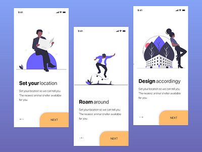 Onboarding Design adobe illustrator adobe xd animation app clean design flat graphic design icon illustration illustrator ios ios app design iphonex minimal typography ui user interface design userinterface vector