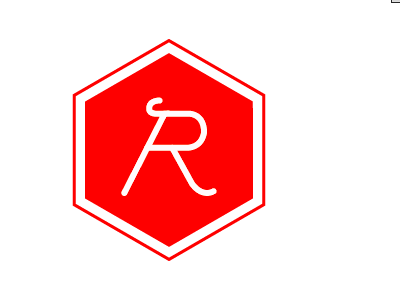 Logo idea logo r red scribble typography