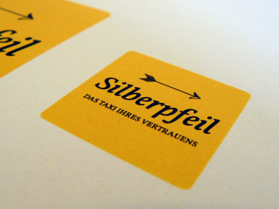 Silberpfeil colour tests arrow hamburg logo taxi yellow