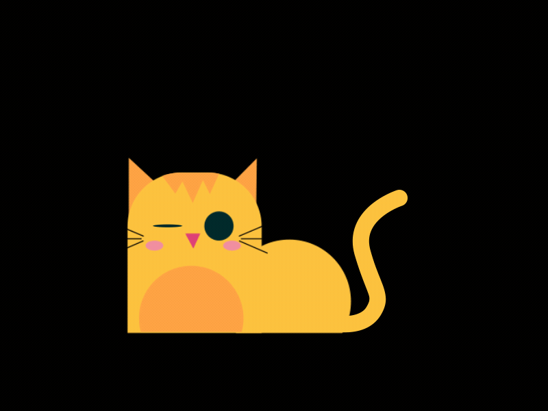 Cat animal animatio 2d animator cat debuts dibbble gif illustration motion stroke thanks