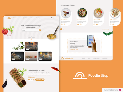 Landing Page for Food Outlet bakery food layout ui webdesign