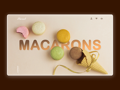 Concept minimal website for Macarons clean consept design elegant minimal typography ui ux web website