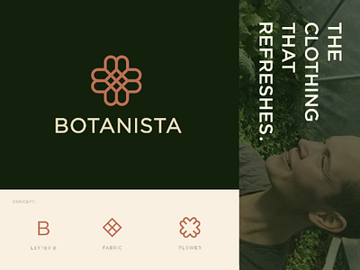 Botanista clothing logo icon minimal