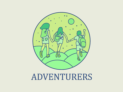 Adventurers 1 adventure design flat icon illustration illustrator kids logo minimal vector
