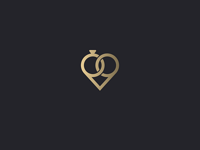 wedding rings branding design flat graphic design icon illustration illustrator logo logodesign vector