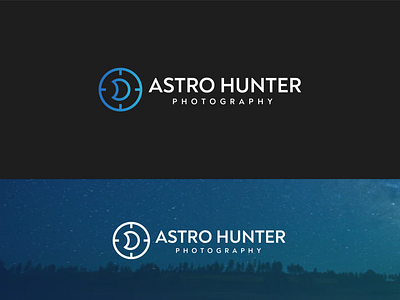Astro Hunter Photography graphic design illustrator logo minimalist logo unused vector