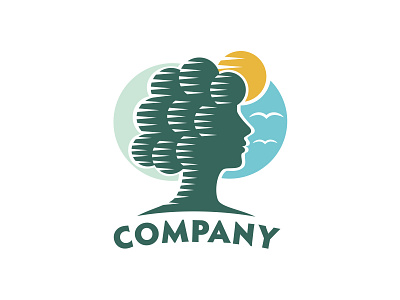 Woman Tree Logo branding design eco green illustration leaf logo mind natural therapist tree vector woman