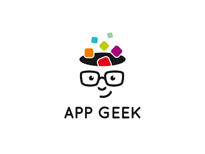 App Geek app branding design geek icon logo nerd vector