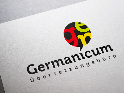 Germanicum branding chat bubble design logo translate