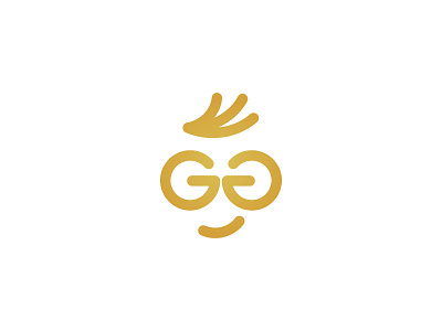 Golden Geek branding design geek glasses golden illustration letter g logo nerd