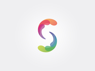 S Letter colorful design illustration logo s letter typography vector