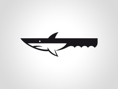 Shark Knife branding design knife logo shark sharp vector