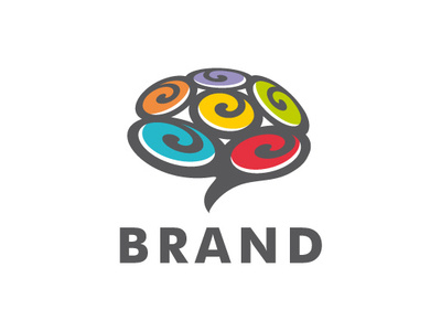 Mind Swirl 2 brain logo brand design intelligence logo mind smart vector