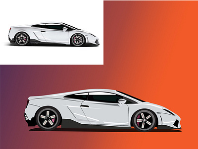 Lamborghini Car Illustration car cartoon illustration design illustration lamborghini vector art