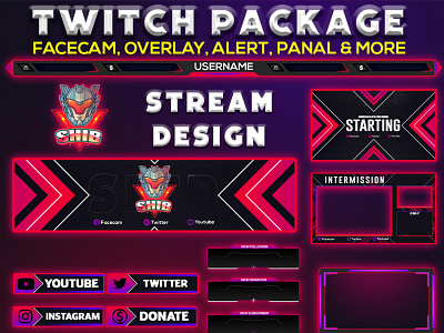 Gradient Professional Stream Design For Live Gamer