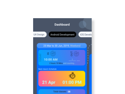 Attendance app UI / UX Design interaction design mobile app design prototyping ui ux design