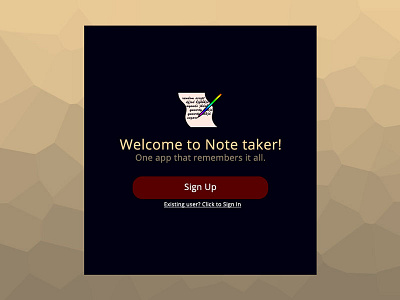 Splash Screen for Note taker