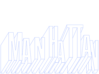 Manhattan brand branding building condensed creative herb herblubalin illustration lettering magazine manhattan sans typography variable font