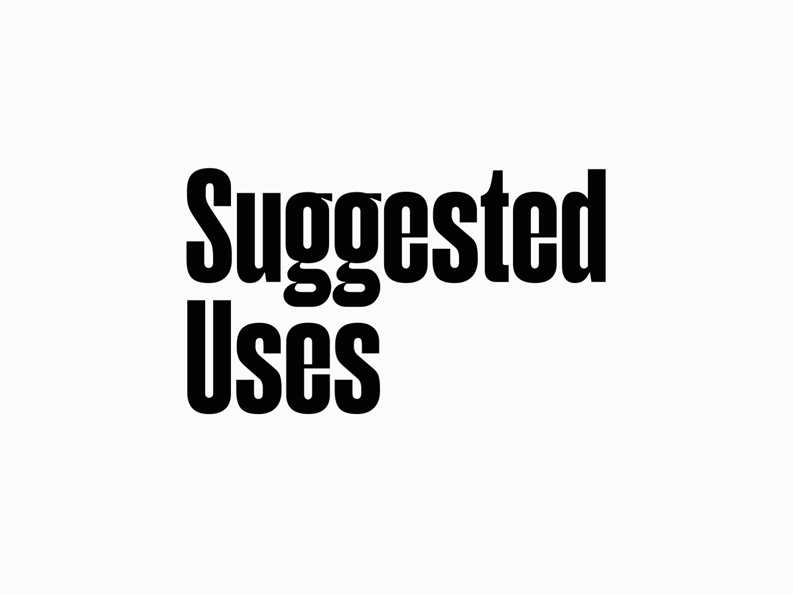 Suggested Uses app brand branding condensed creative design editorial design font icon illustration lettering magazine minimal sans titles typespire typography ui ux web