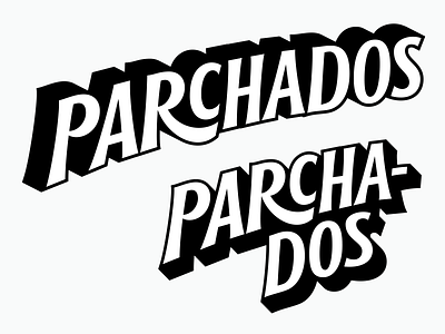 Parchados brand branding lettering logotype patches pin typography