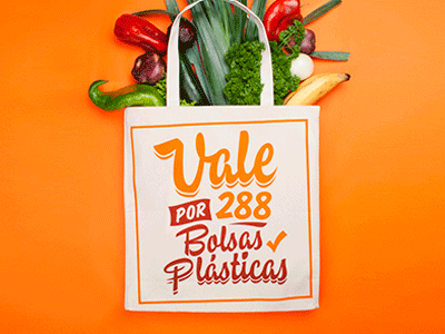 Bolsas pa' Mercar concept food fruits handbag lettering ligatures market packaging typography vegan vegetables vegetarian