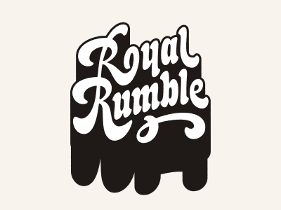 Royal Rumble - Custom Lettering design drawing graphic handmade lettering retro swash vintage