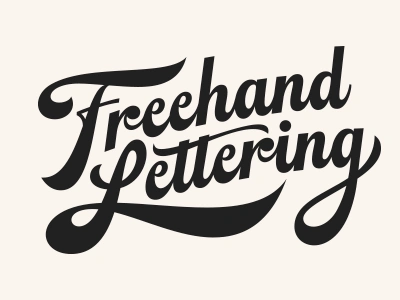 Logo for Lettering Workshop freehand lettering logotype vector