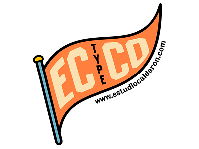 EC type Co. branding creative logotype pennant stickers typography