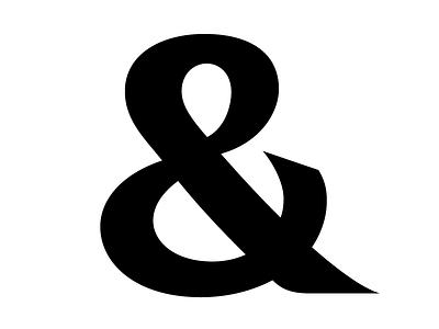 Ampersand ampersand character glyphs minimal typography
