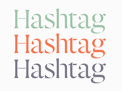 Hashtag lettering packaging serif stencil typography