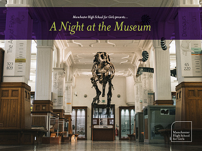 A Night At The Museum bones dinosaur event green invitation invite museum purple skeleton t rex
