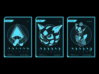 winter pokemon cards design dribbble dribbbleweeklywarmup grow illustration pokemon vector vectorart weekly warm up winter