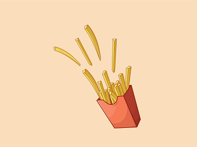 Tasty Frenchfries art boxed cartoon design digital art drawing frenchfries graphic illustration outline vector