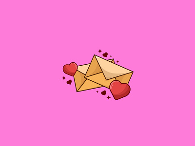 Love Mail art banner cartoon design digital art graphic illustration illustrator love mail outline valentine vector