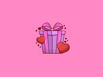 Love Gift art cartoon design digital art gift graphic illustration love lovely outline valentine vector