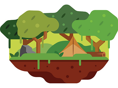 Camping art design digital art flat design graphic illustration vector