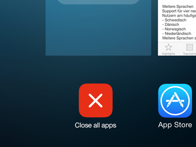 iOS Redesign – Close all button app apple close design icon ios iphone iso7 minimal mobile redesign