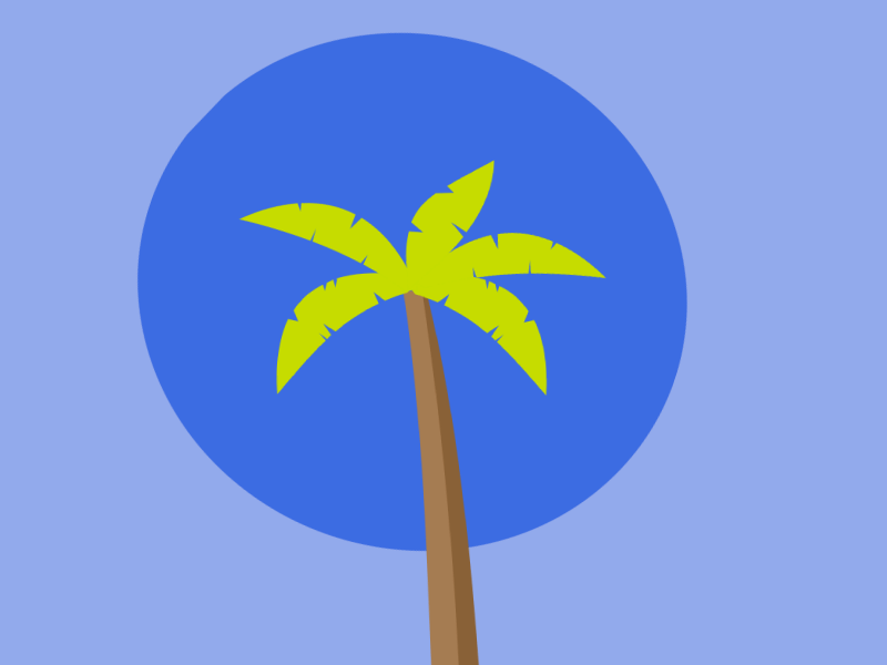 Dynamic Wind [8 Mb] 2d animation animation blue dynamic flat green leaves nature palm palm leaf palm leaves realistic tree wind